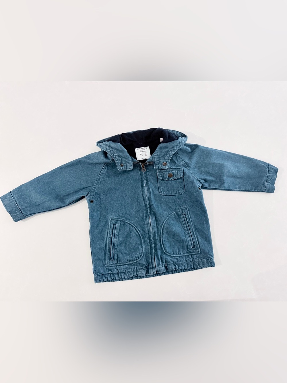 Zara Toddler Hooded Denim Jacket •Size 2-3YRS